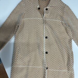 Cyrus Yellow and Cream Long Sleeve  Cardigan, size